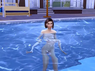 Steps&period; Fucks Korean StepMom After Swimming In The Pool Fucking &vert; Korean Movie Sex Scene