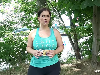 GERMAN SCOUT - Broad in the beam ASS BBW MATURE TALK TO FUCK AT STREET CASTING